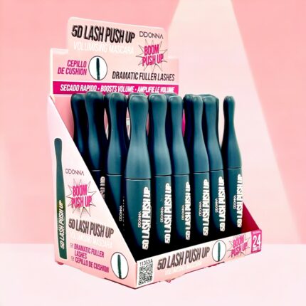 Présentoir de 24 Mascaras noir 5D LASH PUSH UP - D'DONNA (0,83€ pièce)