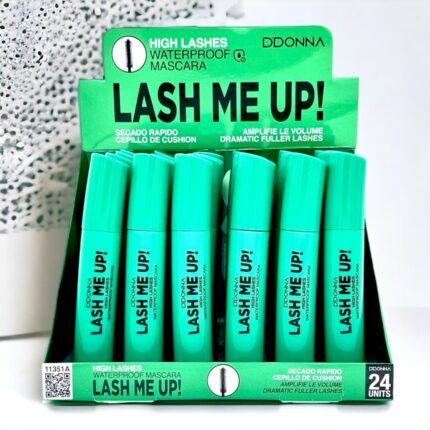 Présentoir de 24 Mascaras noir WATERPROOF LASH ME UP! - D'DONNA (0,76€ pièce)