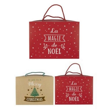 Pack de 6 (soit 0,77€ unité) Boîtes Cadeau de Noël pliables
