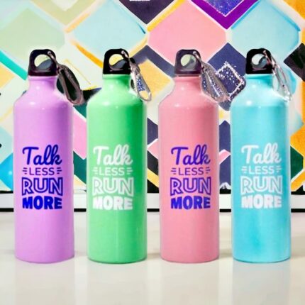 Lot de 12 bouteilles aluminium TALK LESS-RUN MORE 750ML (soit 4,48€ unité)