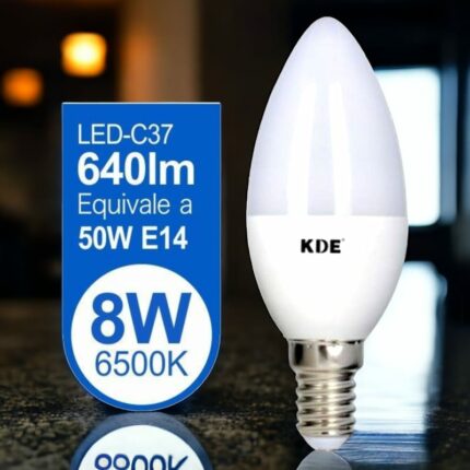 Pack de 10 ampoules 640lm LED 8W (soit 1,57€ pièce)