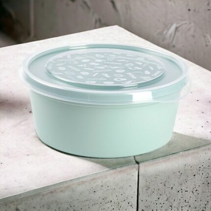 Pack de 12 (soit 1,48€ unité) : Boîte alimentaire Ronde 1,7L Pastel - Engagé pour la santé sans bisphénol A