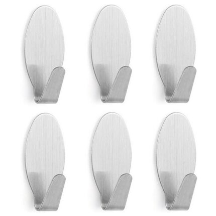 Lot de 12 blisters de 6 crochets (0,78€ les 6 crochets) : Petit crochet adhésif en inox