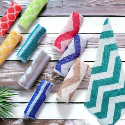 Pack de 36 (0,80€ pièce) : Torchons Colorés à Motifs 42x42cm