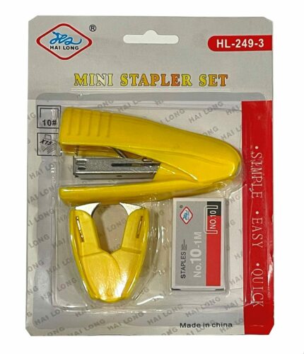 Lot de 6 paquets d'un kit agrafeuse jaune (0,78€ le paquet)