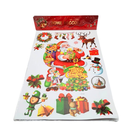 Lot de 12 (soit 1,30€ unité) Planches de stickers de Noël 50x70cm