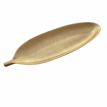 Lot de 4 Plateaux Feuilles or et argent (soit 3,50€ l'unité)