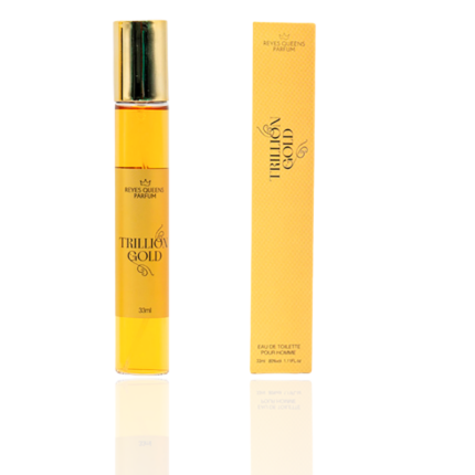 Lot de 3 (Soit 2,50€ pièce) : Eau de toilette générique homme Trillion Gold - Reyes Queens 33ml
