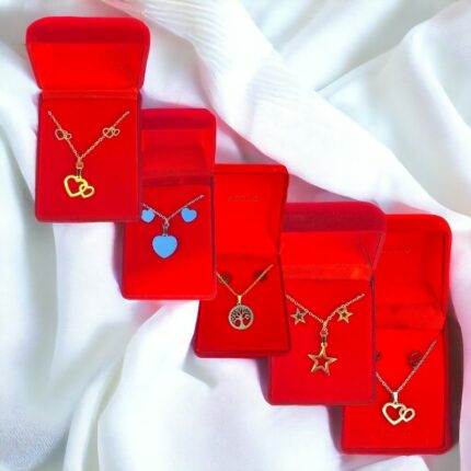 Lot de 10 Coffrets (2,50€ unité) : Collier et Boucles d'oreilles - Collection Acier Inoxydable