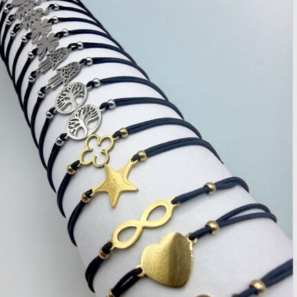 24 Bracelets avec support (1€ pièce) : Bijoux Argentés & Dorés Acier inoxydable