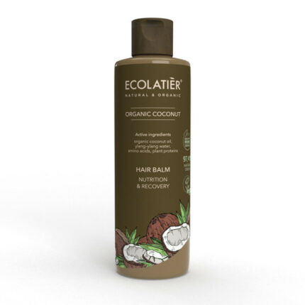 BAUME CAPILLAIRE NUTRITION ET RÉCUPÉRATION À LA NOIX DE COCO BIO - Ecolatier, 250ml