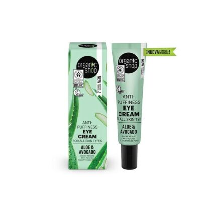 CRÈME VISAGE CONTOUR DES YEUX À L'ALOÈS ET À L'AVOCAT - Organic Shop, 50ml