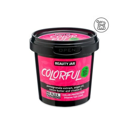 MASQUE CAPILLAIRE PROTECTION INTENSE DE LA COULEUR - GRENADE, ARGAN ET CACAO - Beauty Jar, 150g