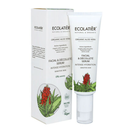 SÉRUM HYDRATATION INTENSE VISAGE ET DÉCOLLETÉ À L'ALOE VERA BIO - Ecolatier, 50ml